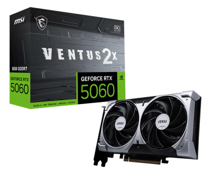Karta graficzna NVIDIA MSI GeForce RTX 5060 Ventus 2X OC 8GB GDDR7 DLSS5